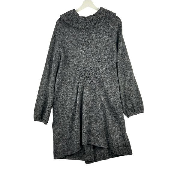 Alfani Cardigan Sweater Coat Women L Gray Knit Long Button Pockets Collared Cozy - Picture 8 of 14